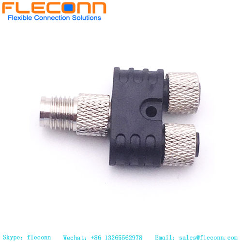 M8 4P Y Tipo Macho para Conector Fêmea