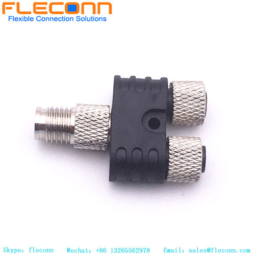 M8 4P Y Tipo Macho para Conector Fêmea