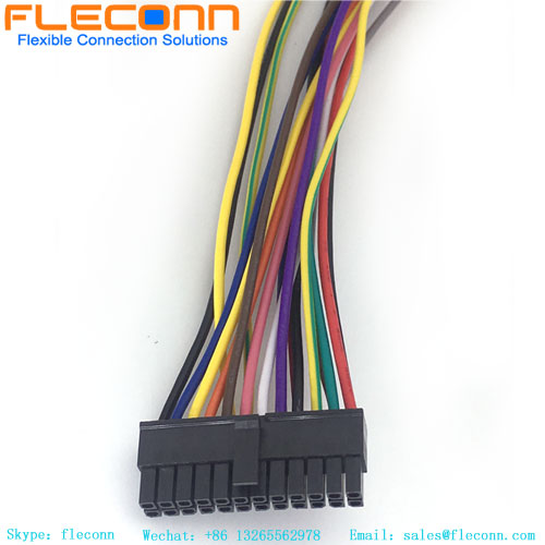 Chicote de fios do conjunto de cabos Molex Micro-Fit 3.0 de 24 pinos