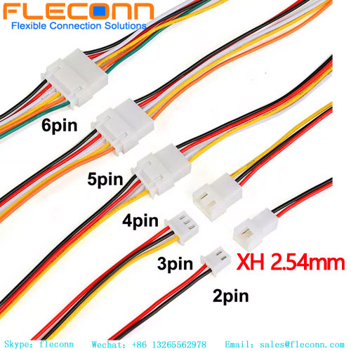 Jst Xh Série Xhp-4 Passo de 2,5 mm 2 3 4 5 6 7 8 Pinos Conector Chicote de fios