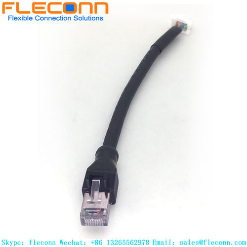 Conector fêmea de montagem em painel com código X M12 para cabo RJ45 com conector de placa XAD 2,5 mm passo B10B-XADSS-N