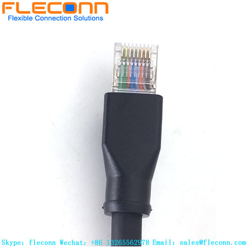 Conector fêmea de montagem em painel com código X M12 para cabo RJ45 com conector de placa XAD 2,5 mm passo B10B-XADSS-N