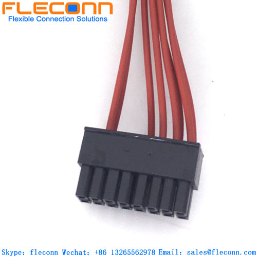 Chicote de fios do conector TE 1-794617-6 passo de 3,0 mm 16 pinos