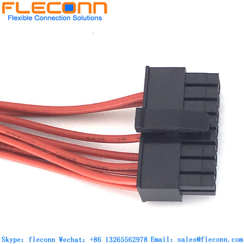 Chicote de fios do conector TE 1-794617-6 passo de 3,0 mm 16 pinos