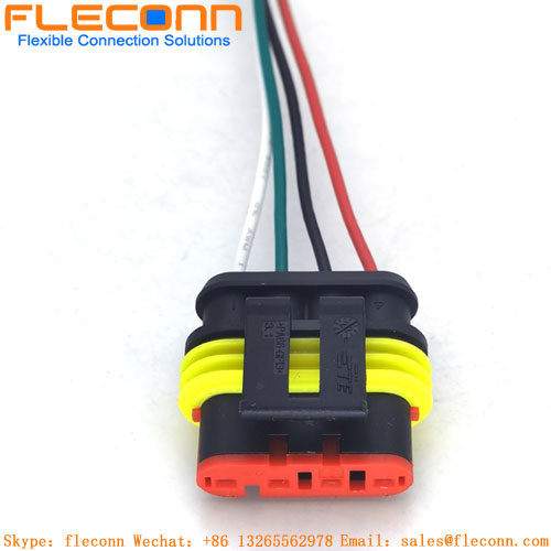 Caixa TE AMP Superseal de 1,5 mm para chicote de fios de terminais fêmea