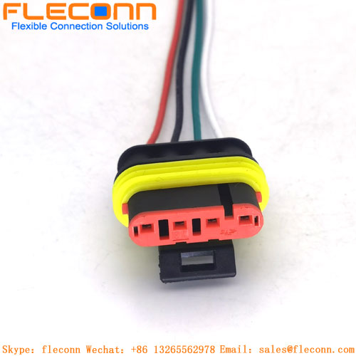 Caixa TE AMP Superseal de 1,5 mm para chicote de fios de terminais fêmea