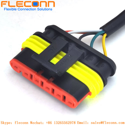 282403-1 TE Amp Super Seal 1,5 séries à prova d'água cabo fêmea 6Pin auto conector