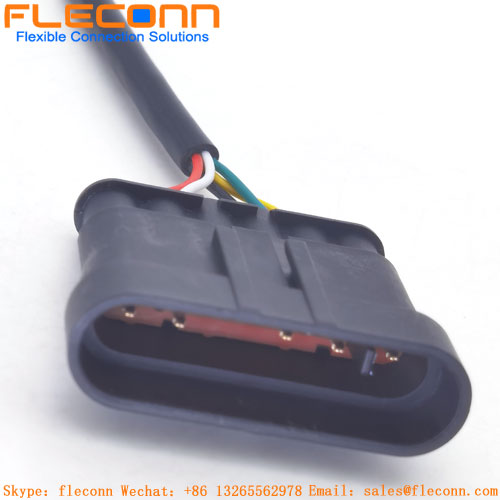 Chicote de fios do conector IP67 à prova d'água masculino TE AMP 282404-1