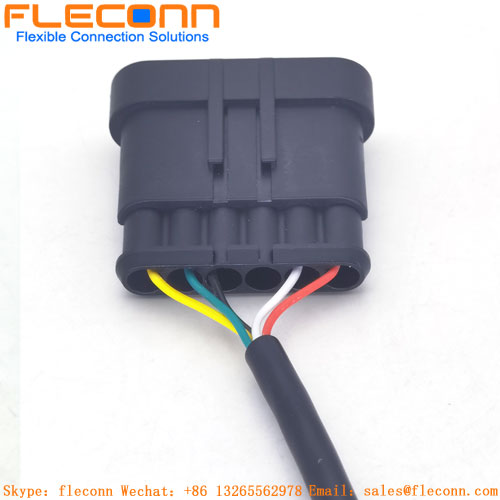 Chicote de fios do conector IP67 à prova d'água masculino TE AMP 282404-1