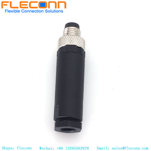 Conector macho M8 de 3 pinos