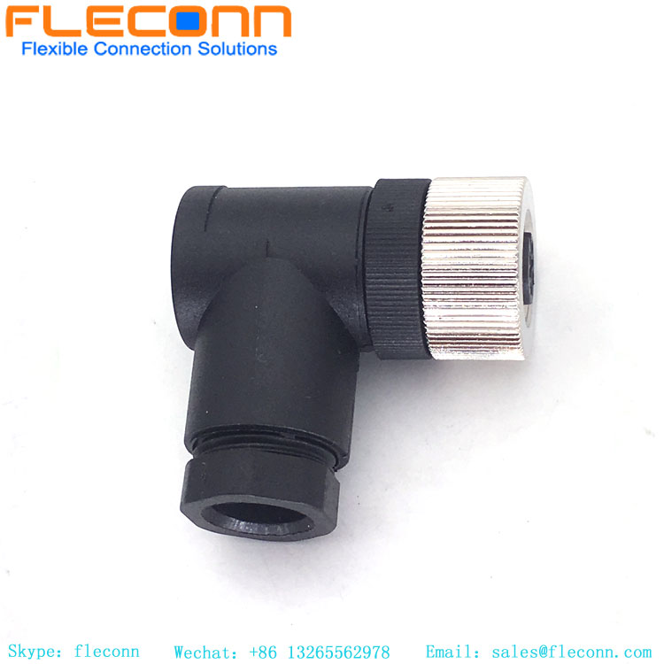 Conector M12 de ângulo reto