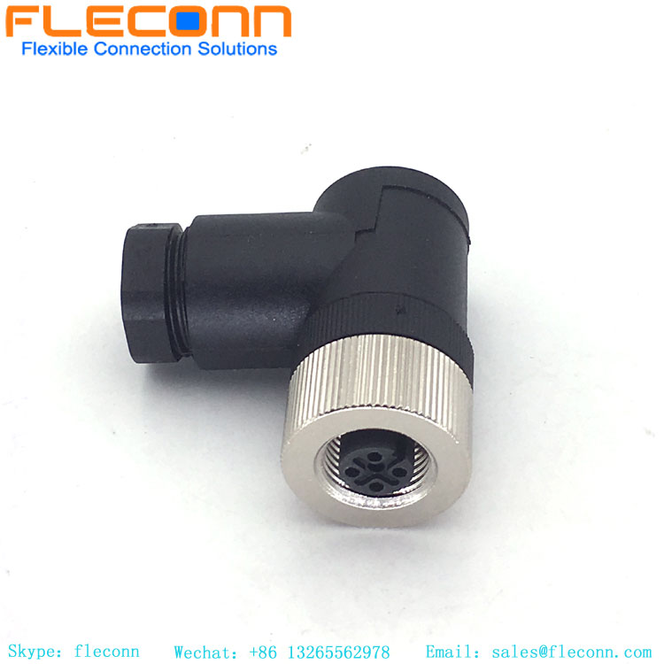 Conector M12 de ângulo reto