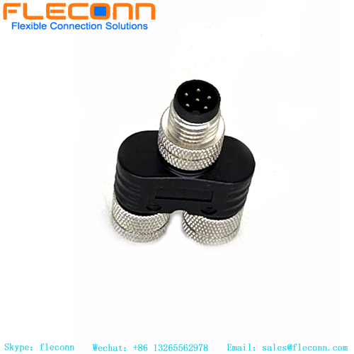 Divisor tipo Y M12 de 6 pinos