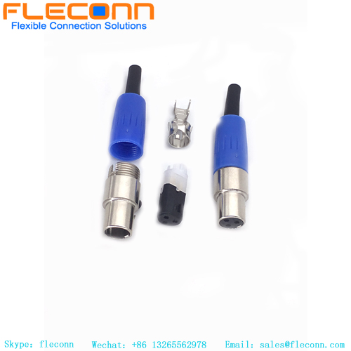 Conector Mini XLR de 3 pinos