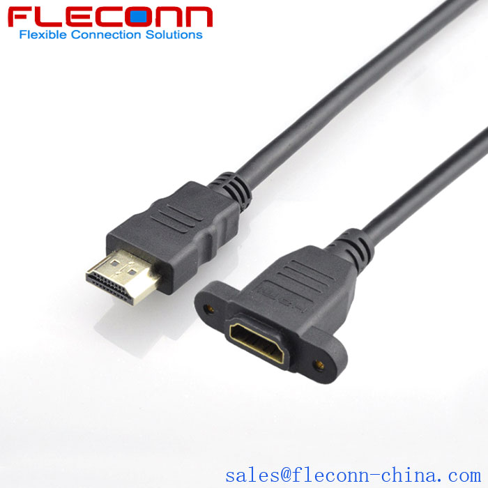 Cabo de extensão de ouvido HDMI macho para fêmea