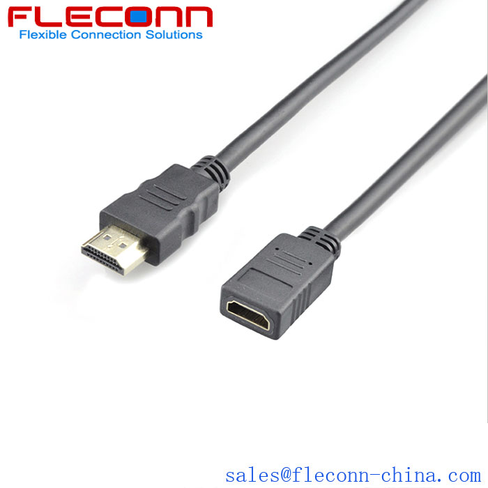 Cabo de extensão de ouvido HDMI macho para fêmea