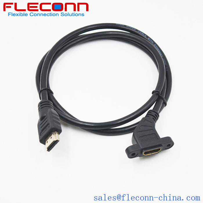Cabo de extensão de ouvido HDMI macho para fêmea