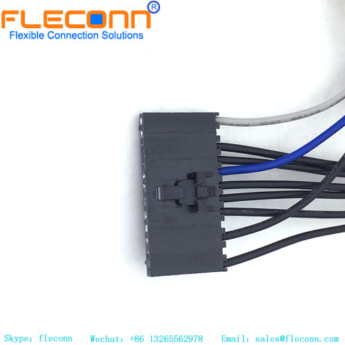 Chicote de fios do conector de 12 pinos com passo de 2,54 mm, 1-104257-1, TE AMPMOUD macho