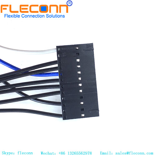 Chicote de fios do conector de 12 pinos com passo de 2,54 mm, 1-104257-1, TE AMPMOUD macho