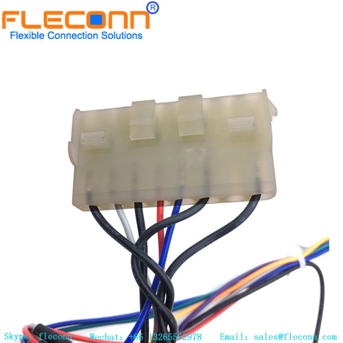 Chicote de fios do conector TE MATE-N-LOK série 926308-1 de 8 pinos