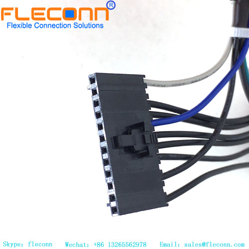 Chicote de fios do conector de 12 pinos com passo de 2,54 mm, 1-104257-1, TE AMPMOUD macho