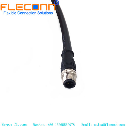 Conector M12 codificado K 4+PE 5 pinos cabo de alimentação moldado macho