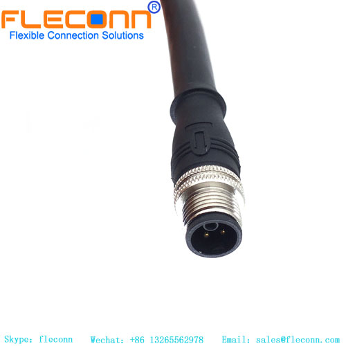 Conector M12 codificado K 4+PE 5 pinos cabo de alimentação moldado macho
