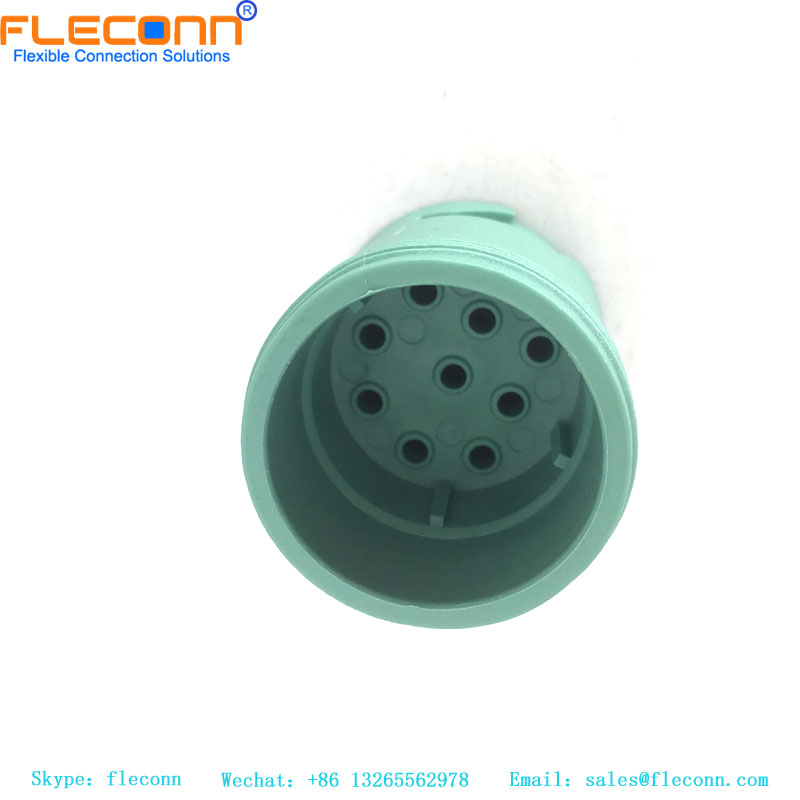 Deutsch HD14-9-1939P-P080 Receptáculo de 9 posições, macho, em linha, rosca traseira