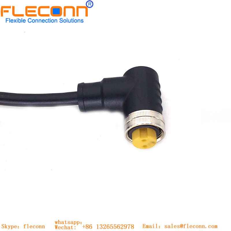M12 ethernet industrial X codificou o cabo impermeável do conector 8Pin fêmea