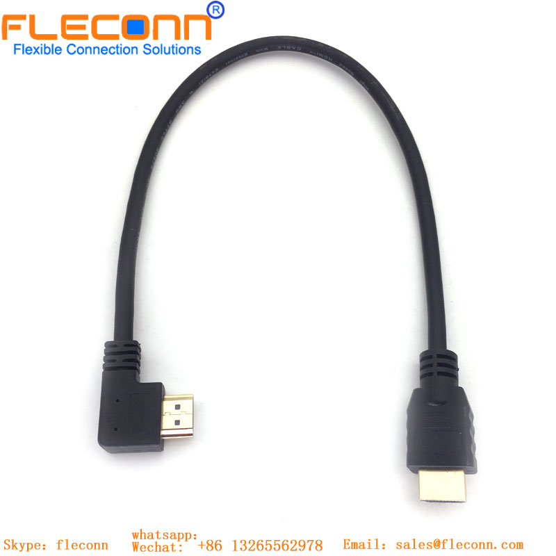 Cabo HDMI Versão 1.4 3D Rotativo Cabo HD Cotovelo de 180 Graus
