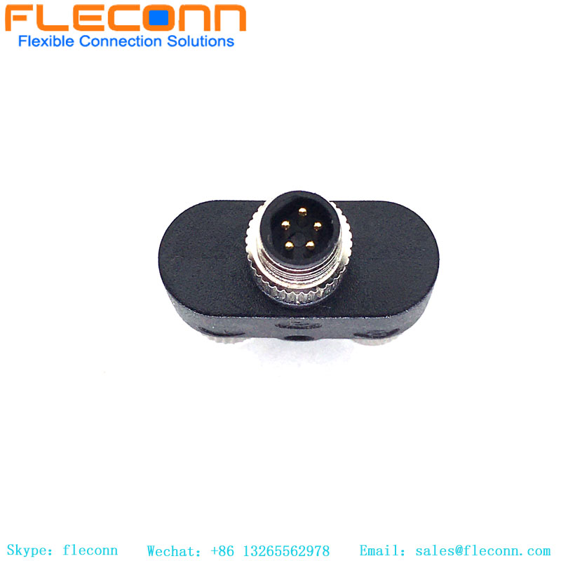 M8 Y tipo macho do conector de 3 pinos para divisor fêmea duplo