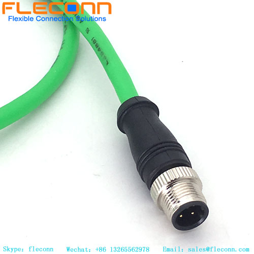 Cabo conector M12 codificado D para RJ45