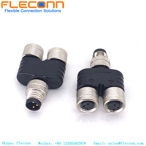Plugue reto do conector acoplável em campo de 3 pinos codificado m8 B