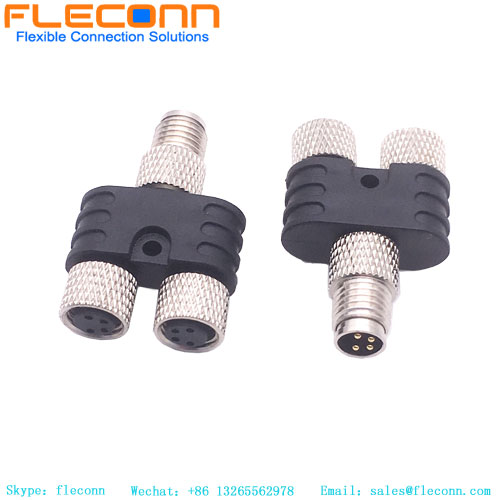 Plugue reto do conector acoplável em campo de 3 pinos codificado m8 B