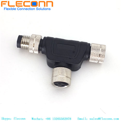 Plugue reto do conector acoplável em campo de 3 pinos codificado m8 B