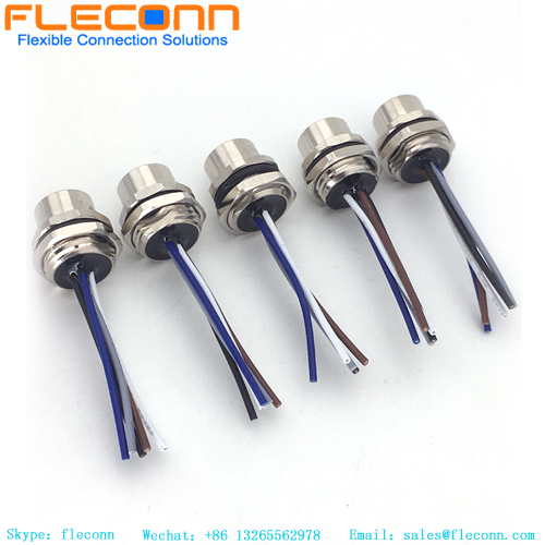 IP67 impermeável M12 um conector circular elétrico codificado 4 Pin Female Cordset protegeu o cabo moldado do sensor