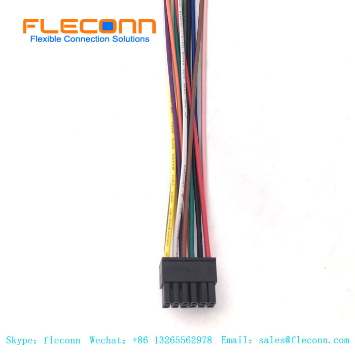 Micro Fit 3.0 Molex 43025 12Pin 3.0 Passo Chicote de fios fêmea