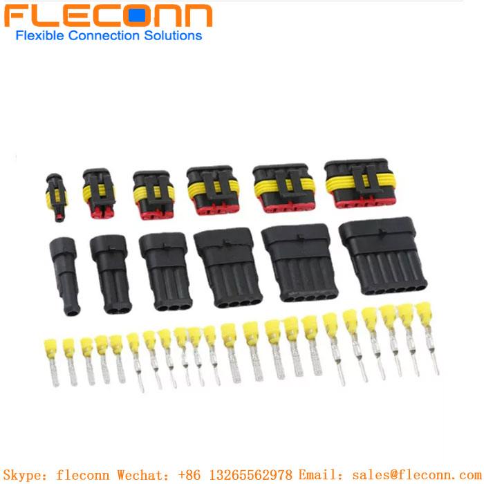 Chicote de fios do conector automotivo à prova d'água personalizado Amp 1.5 Superseal Series 2p 3p 4p 5p 6p