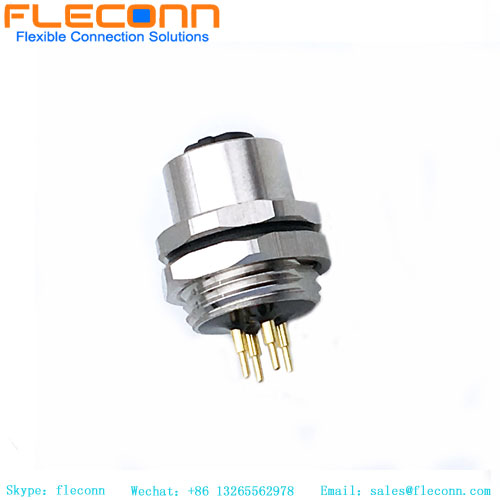 Conector de montagem em painel M12 de 4 pinos