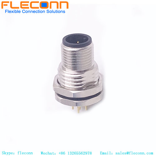 Conector de montagem em painel M12 de 5 pinos