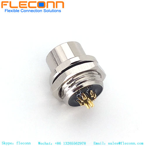 Conector de painel circular de 8 posições M12