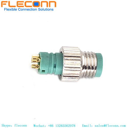 Conector de moldagem de código B macho M8 de 5 pinos