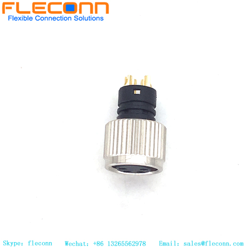 Soquete moldado fêmea M8 4 Pos