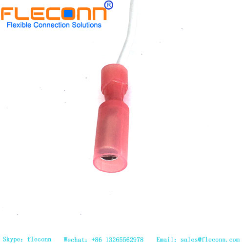 Cabo conector de desconexão rápida fêmea tipo bala, isolado em vinil