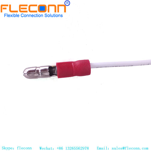 Cabo conector de desconexão rápida fêmea tipo bala, isolado em vinil