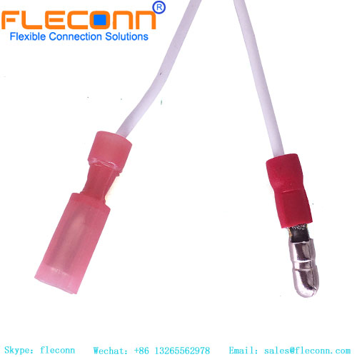 Cabo conector de desconexão rápida fêmea tipo bala, isolado em vinil