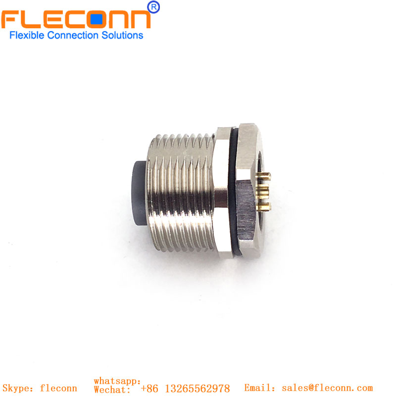 Conector circular de proteção metálica M12 de 17 pinos
