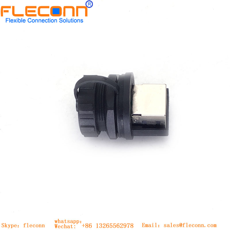 Conector fêmea de montagem em painel com código X M12 para cabo RJ45 com conector de placa XAD 2,5 mm passo B10B-XADSS-N