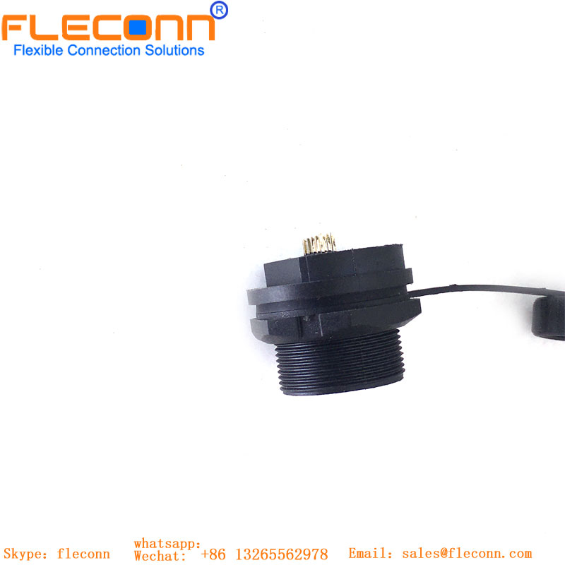 Conector RJ45 para montagem em painel à prova d'água IP67 Ip67 waterproof panel mount rj45 connector