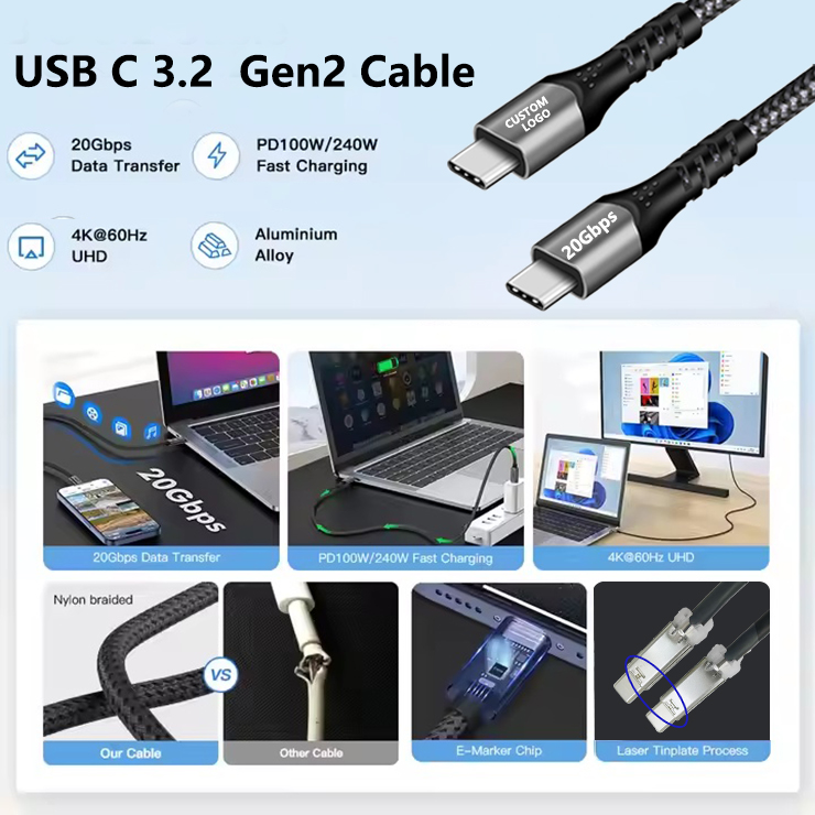 Cabo de data USB personalizado